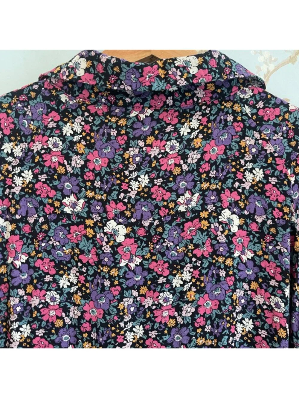 Natural Life Womens Floral Maxi Dress Size L Boho Cottagecore Prairie Whimsical - Picture 9 of 11